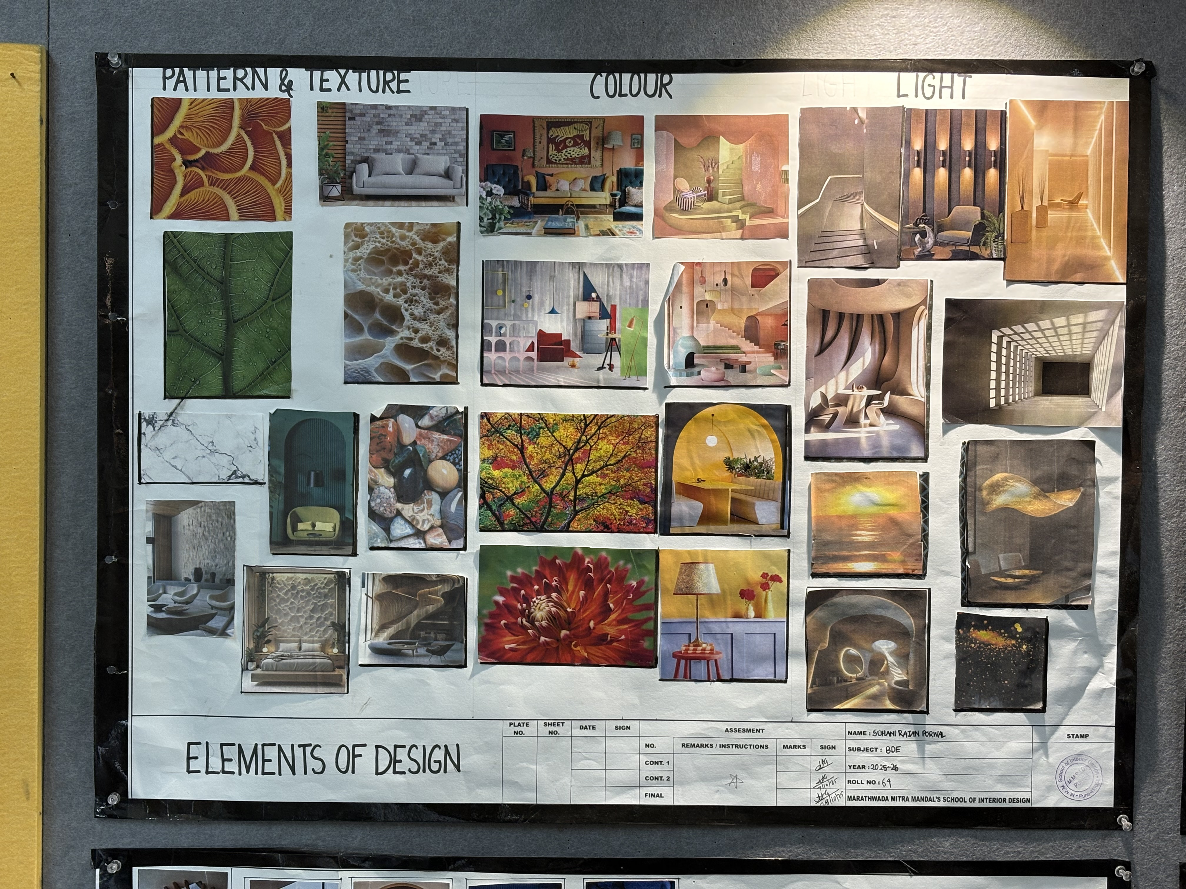 Elements of design student work from 2024–25