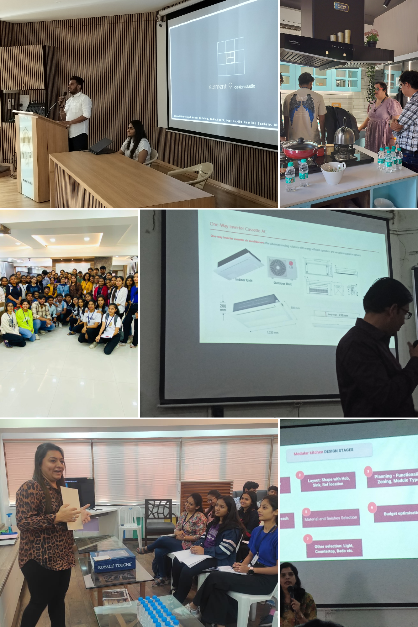 Internship photo collage