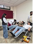Students supporting the 2025-26 blood donation camp