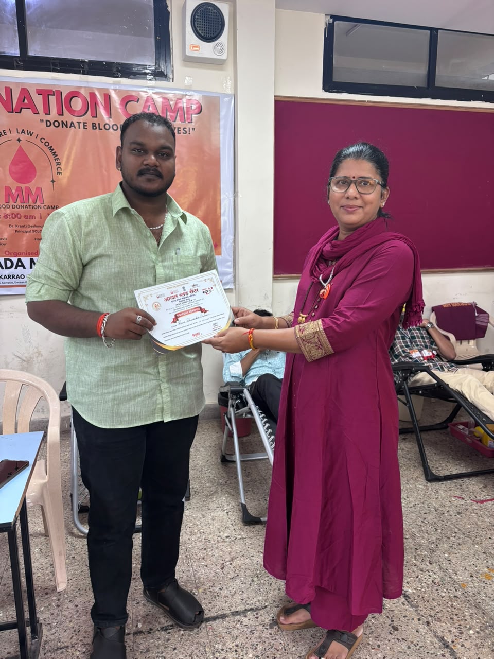 Students participating in the 2026-27 blood donation camp