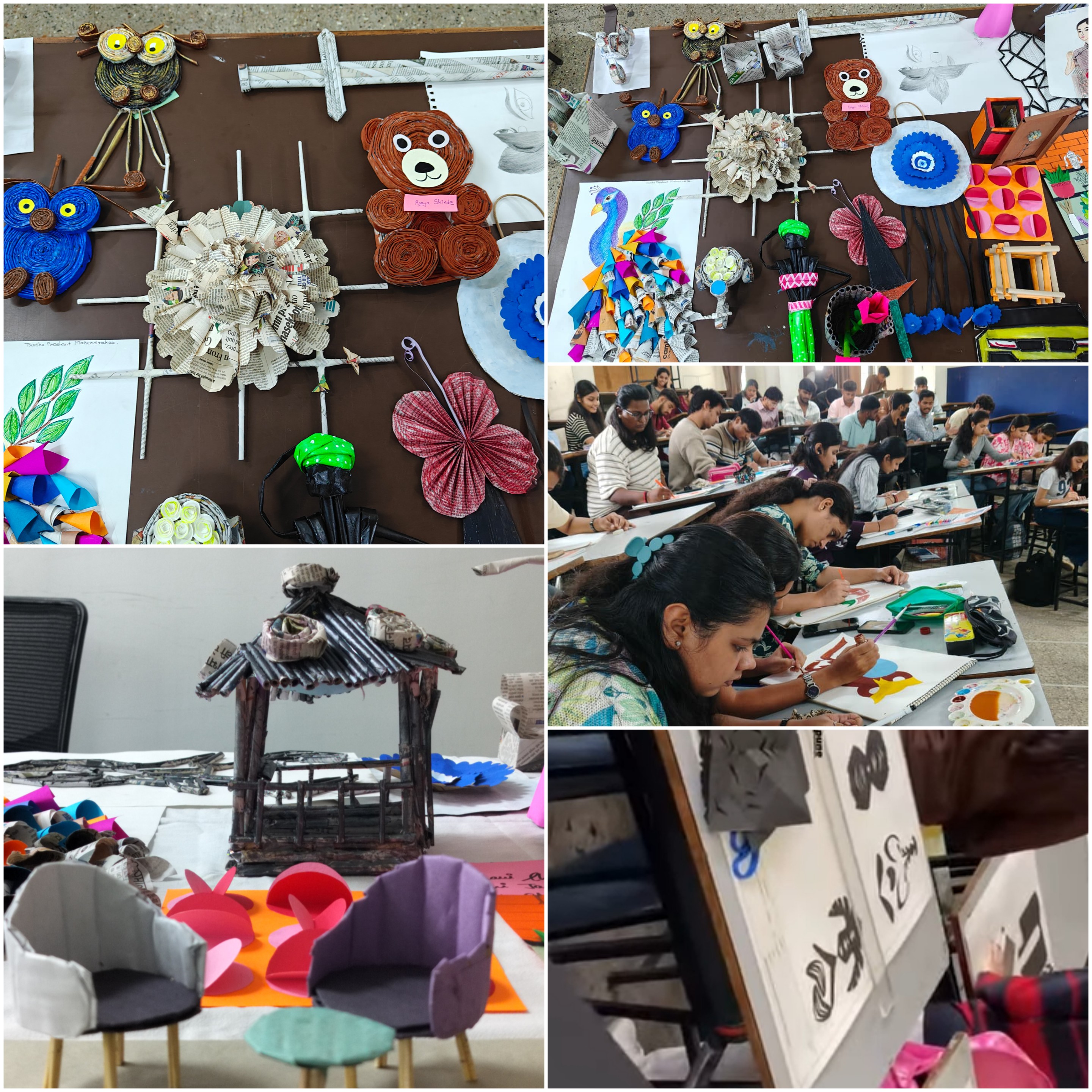 Students participating in induction program activities