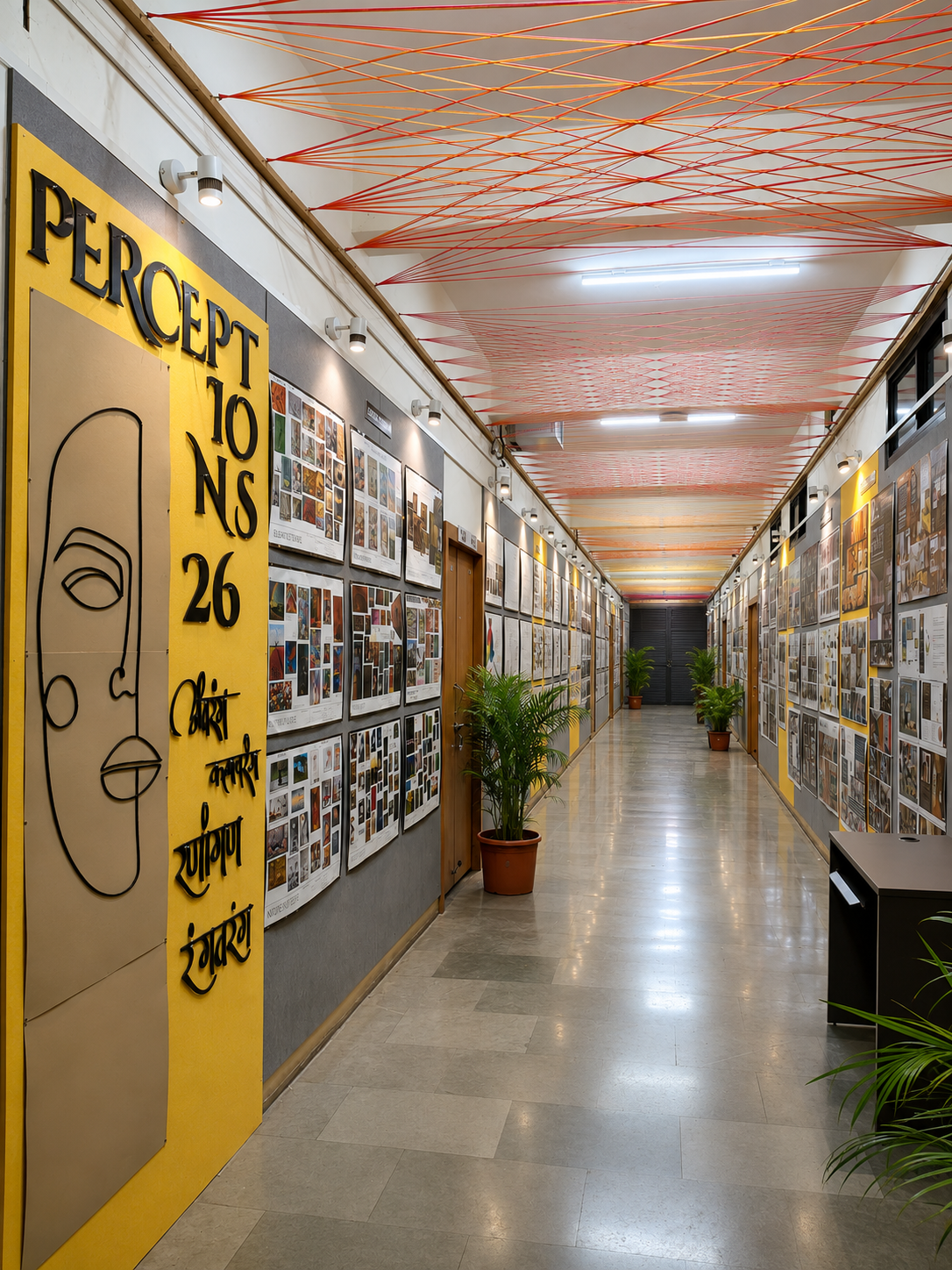 MMSID student design exhibition corridor